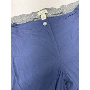 LL Bean Nylon Comfort Trail Pants Women 12 Blue Stretch Hiking GorpCore